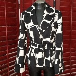 Gorgeous INC Black and White Belted Jacket